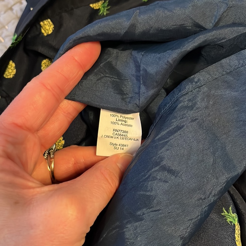 Navy pineapple J. Crew dress - Picture 8 of 8